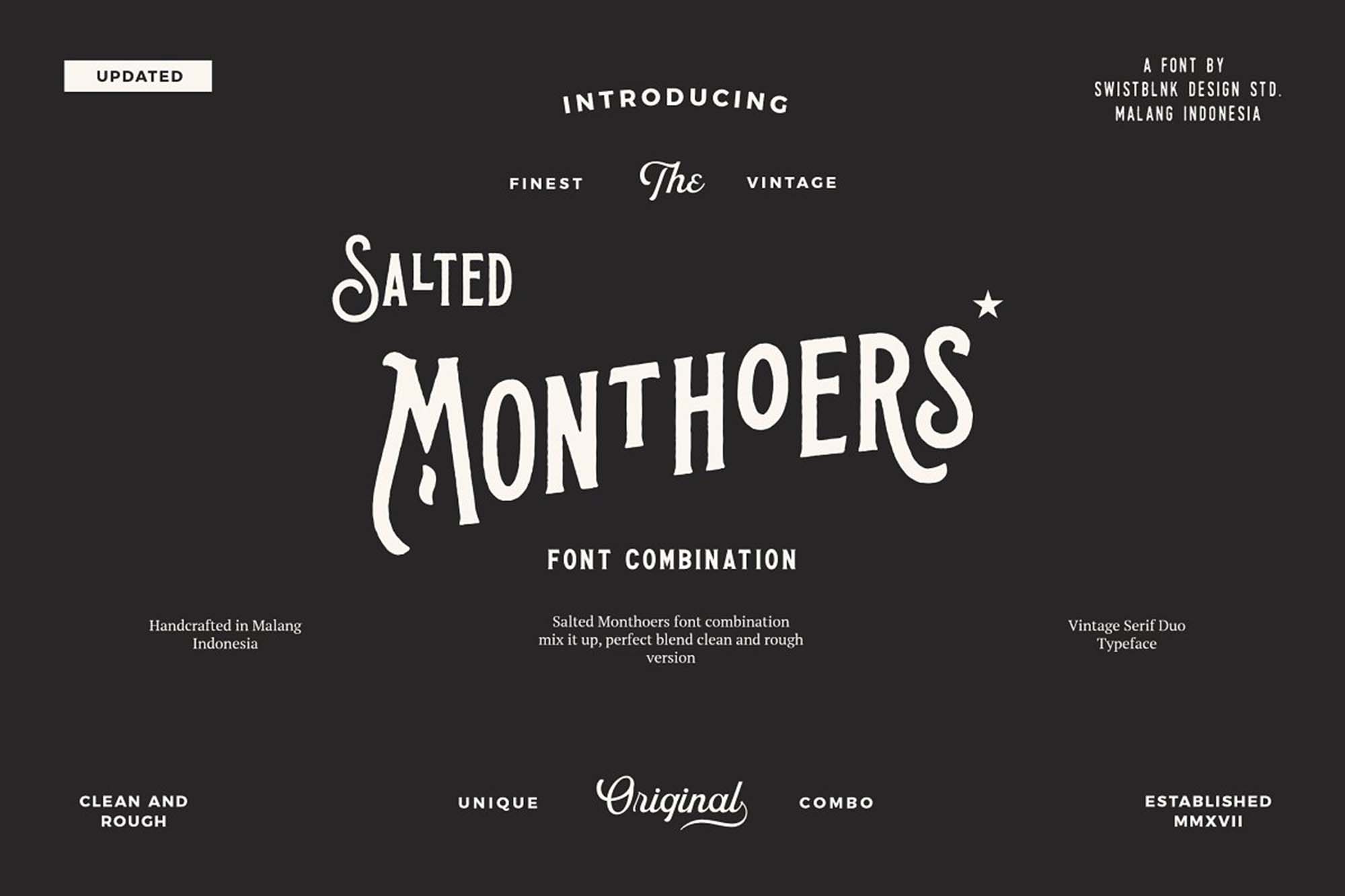 Salted Monthoers Typeface Font