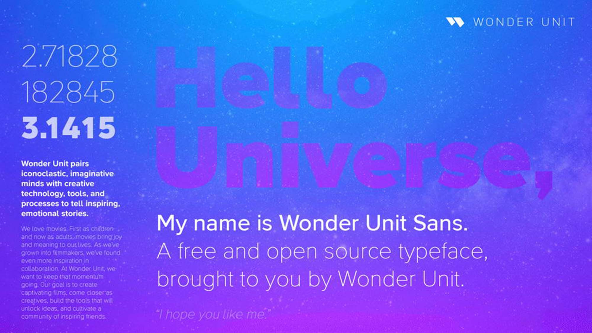 Wonder Unit Sans Font