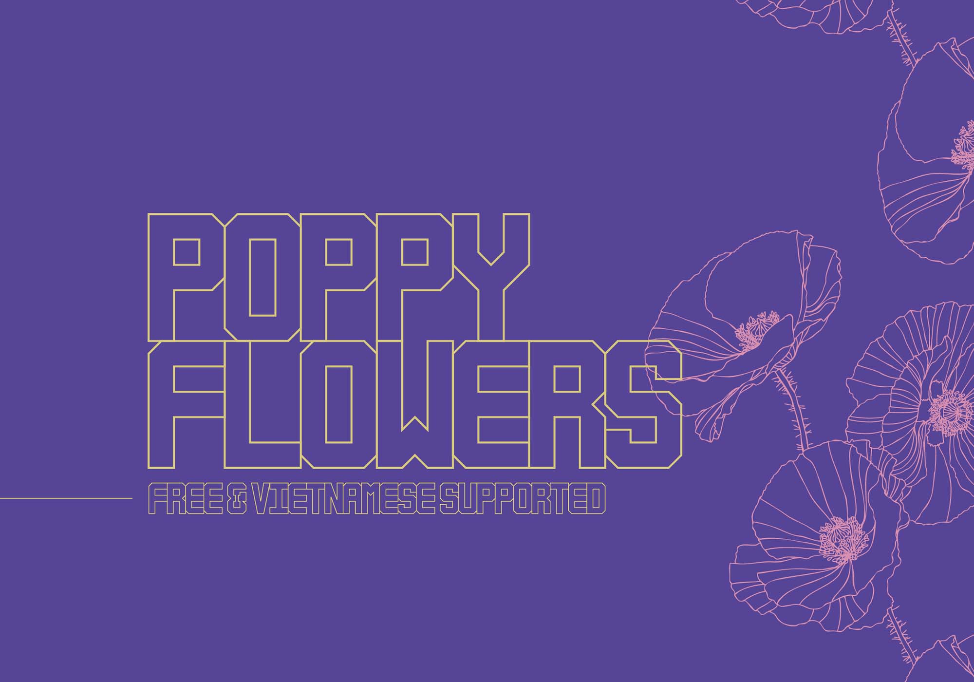Poppy Flowers Typeface Font