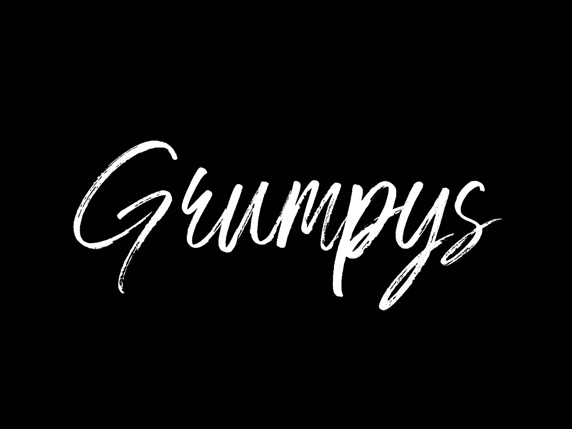 Grumpys Brush Font