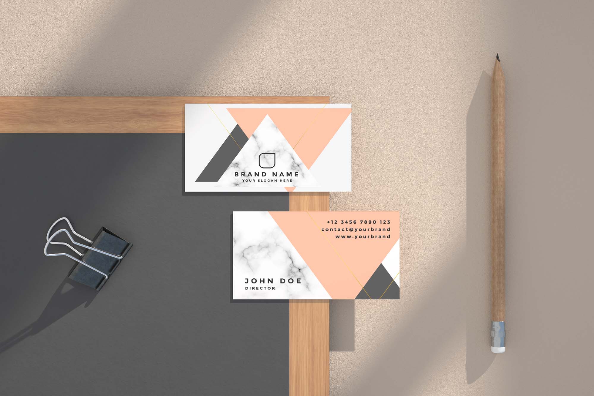 Business Card Scene Mockup