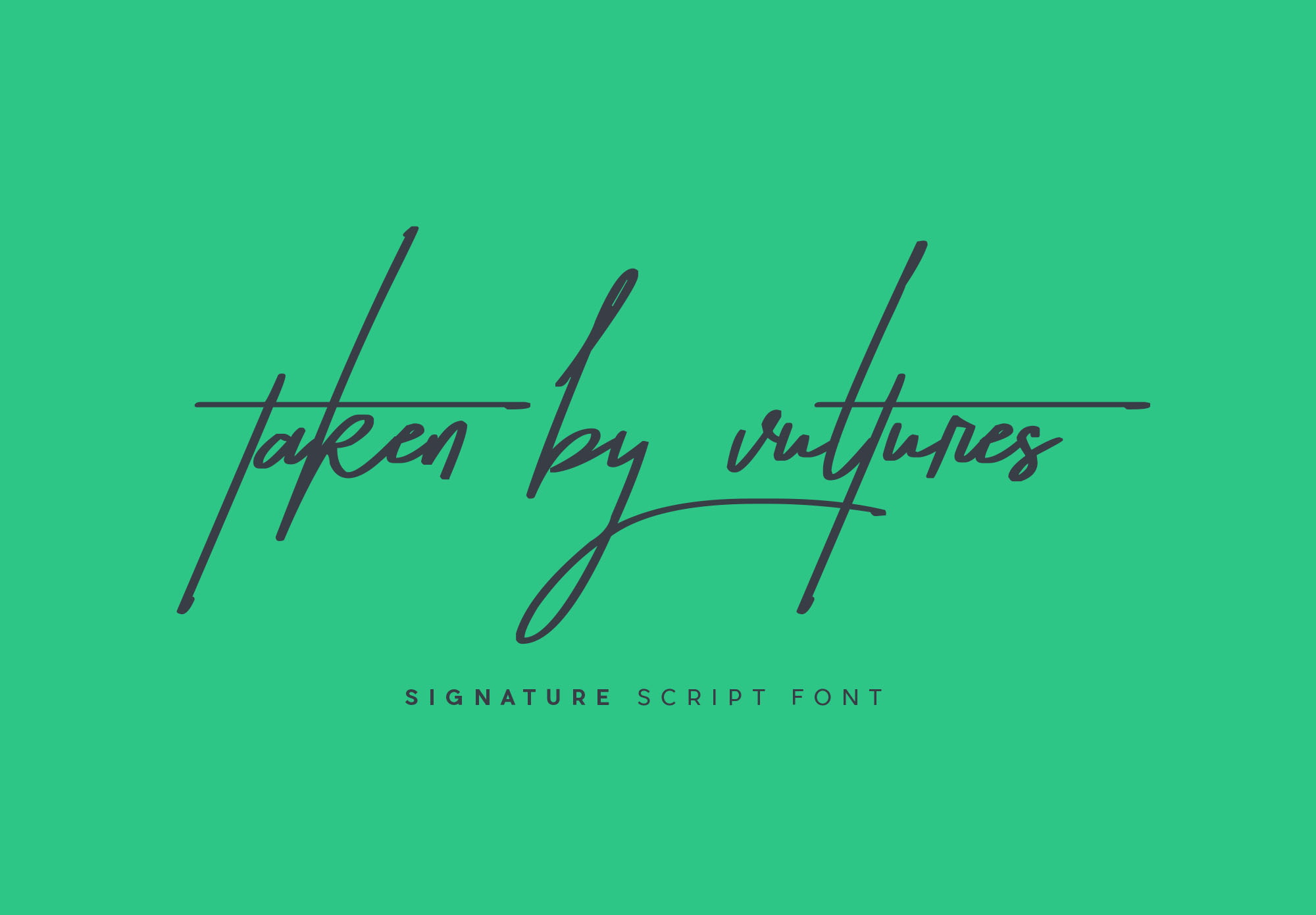 Taken by Vultures Signature Font