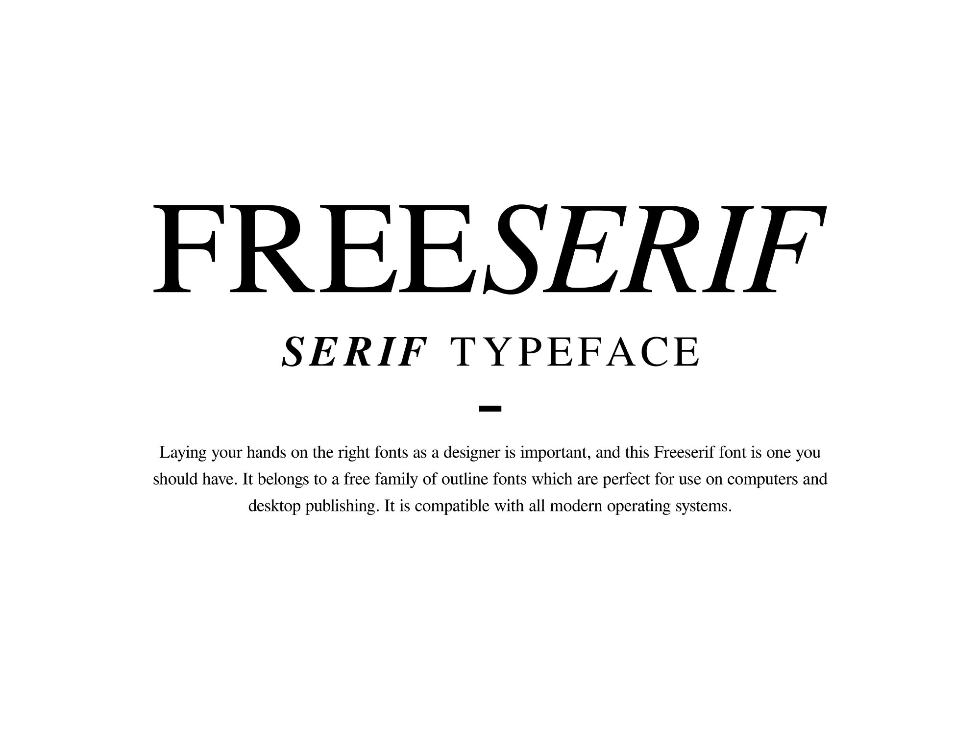 Serif Family Font