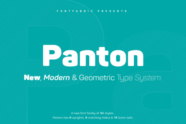 Modern Geometric Panton Font