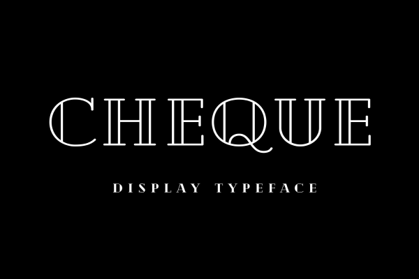 Cheque Display Typeface
