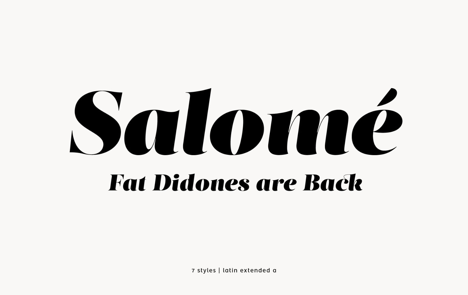 Elegant Salome Serif Typeface