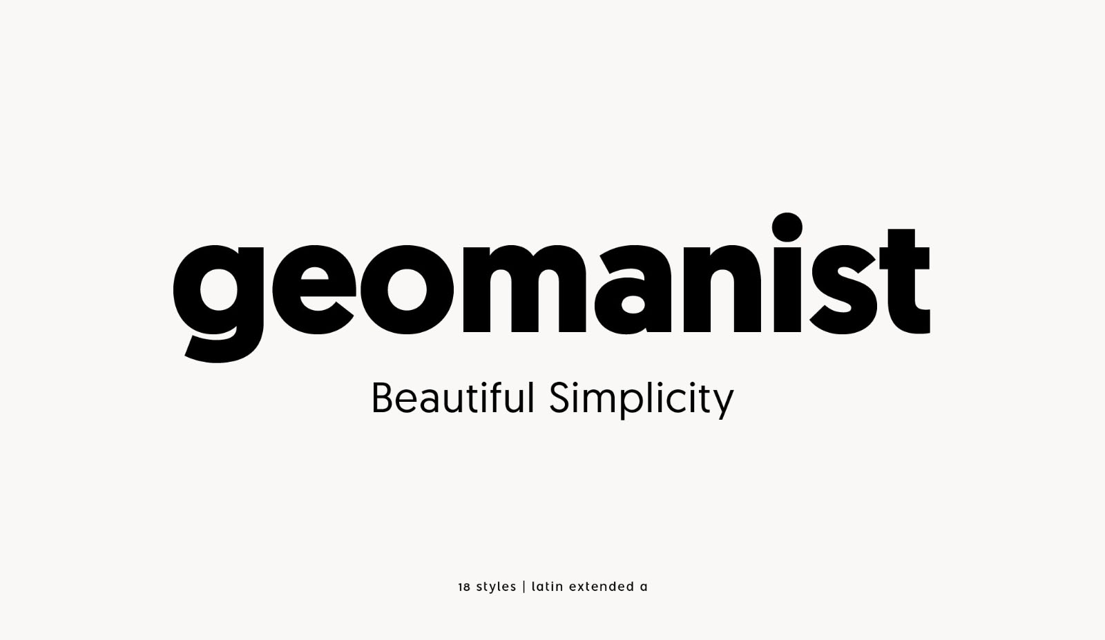 Geomanist Minimalistic Font