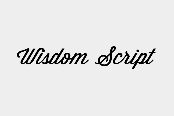 Wisdom Script Typeface
