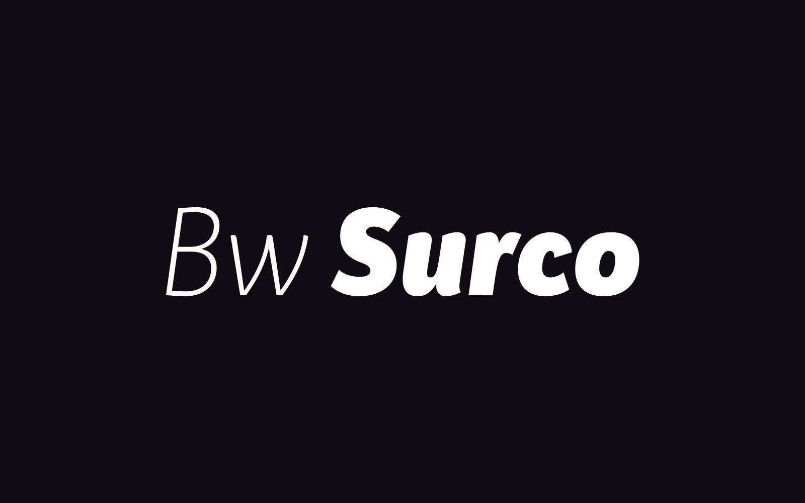 Bw Surco Sans Serif Typeface