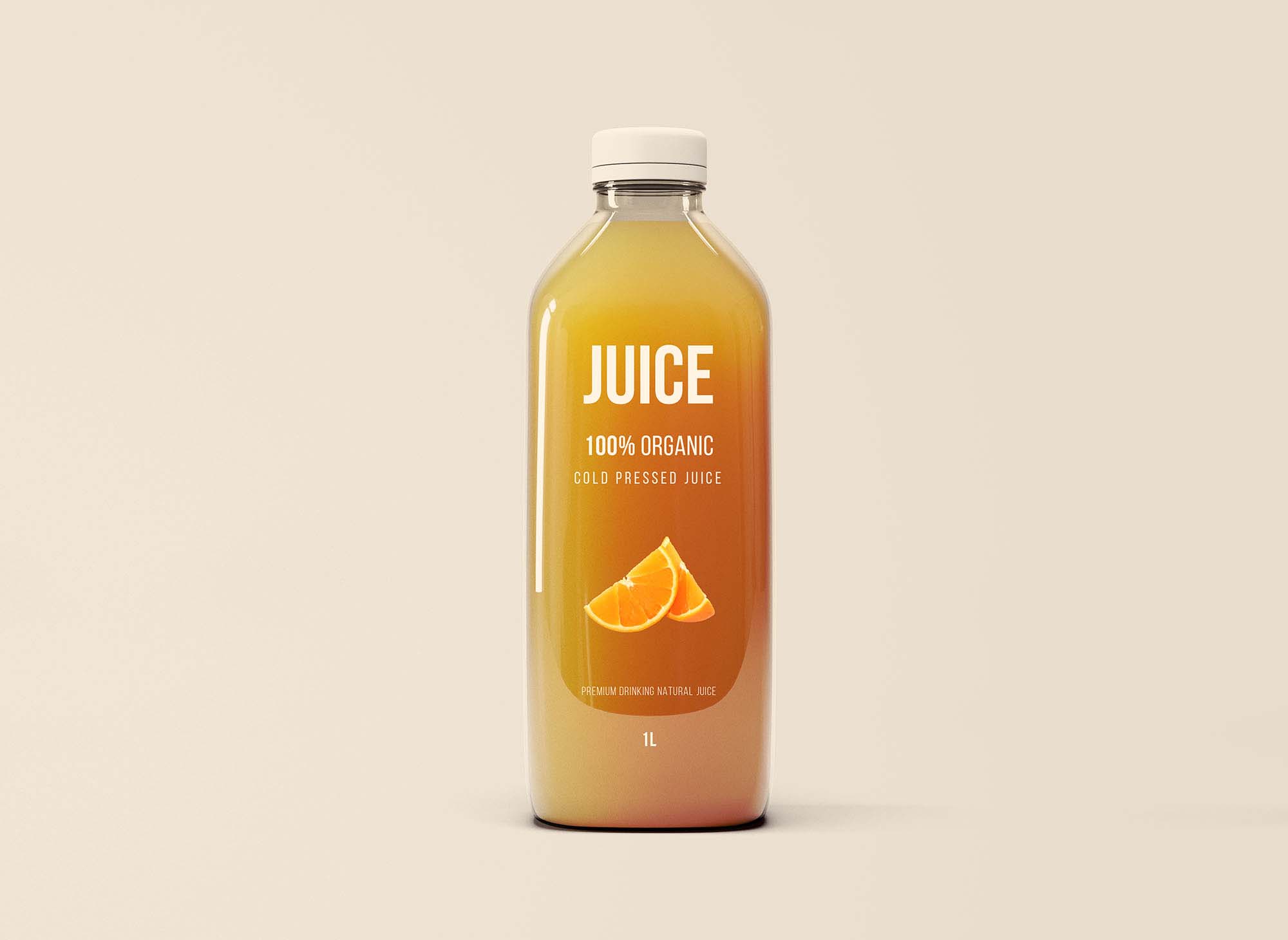 Clear Plastic Juice Jug Mockup - Free Download Images High Quality