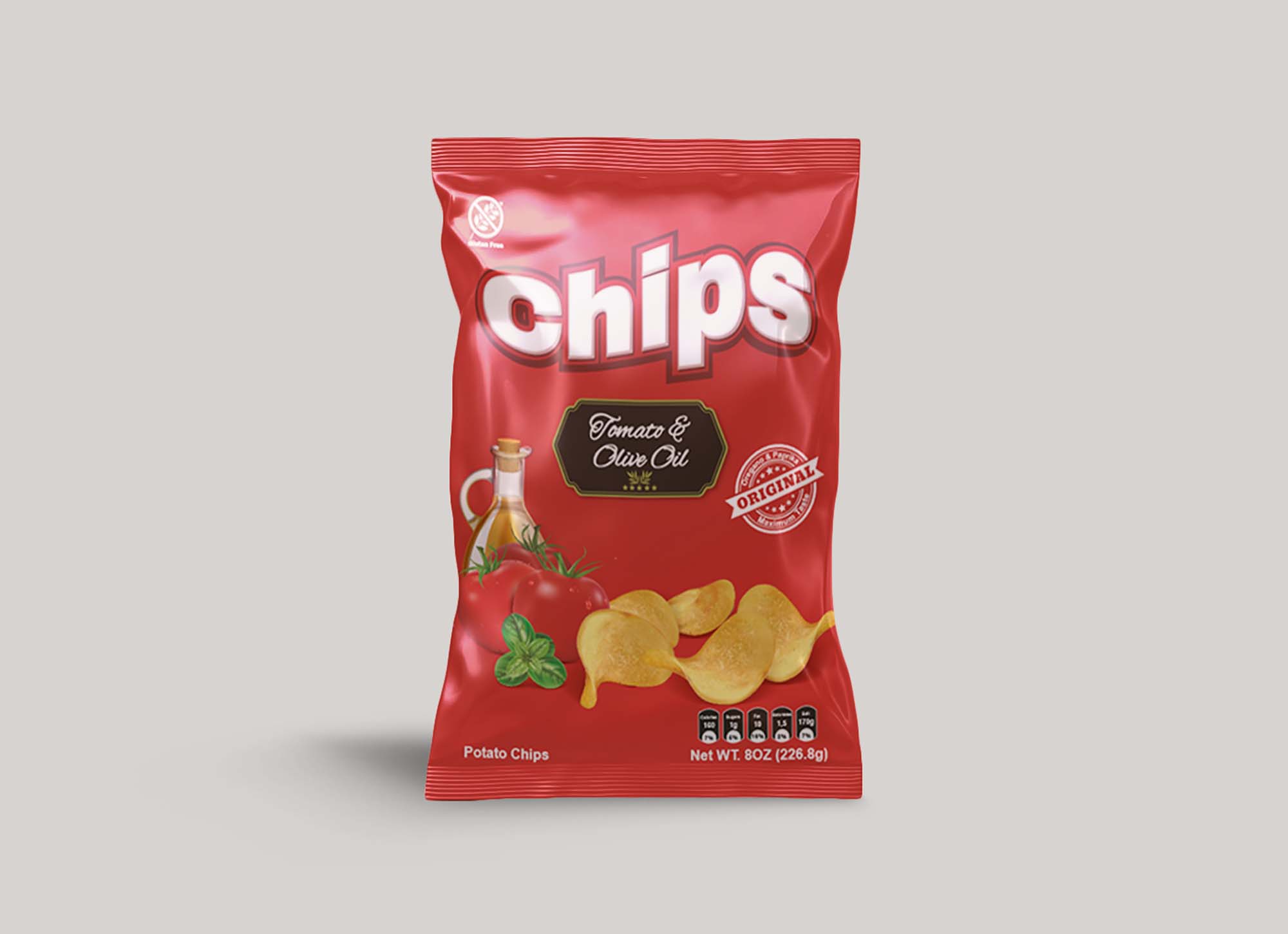 Chips Plastic Packaging Mockup