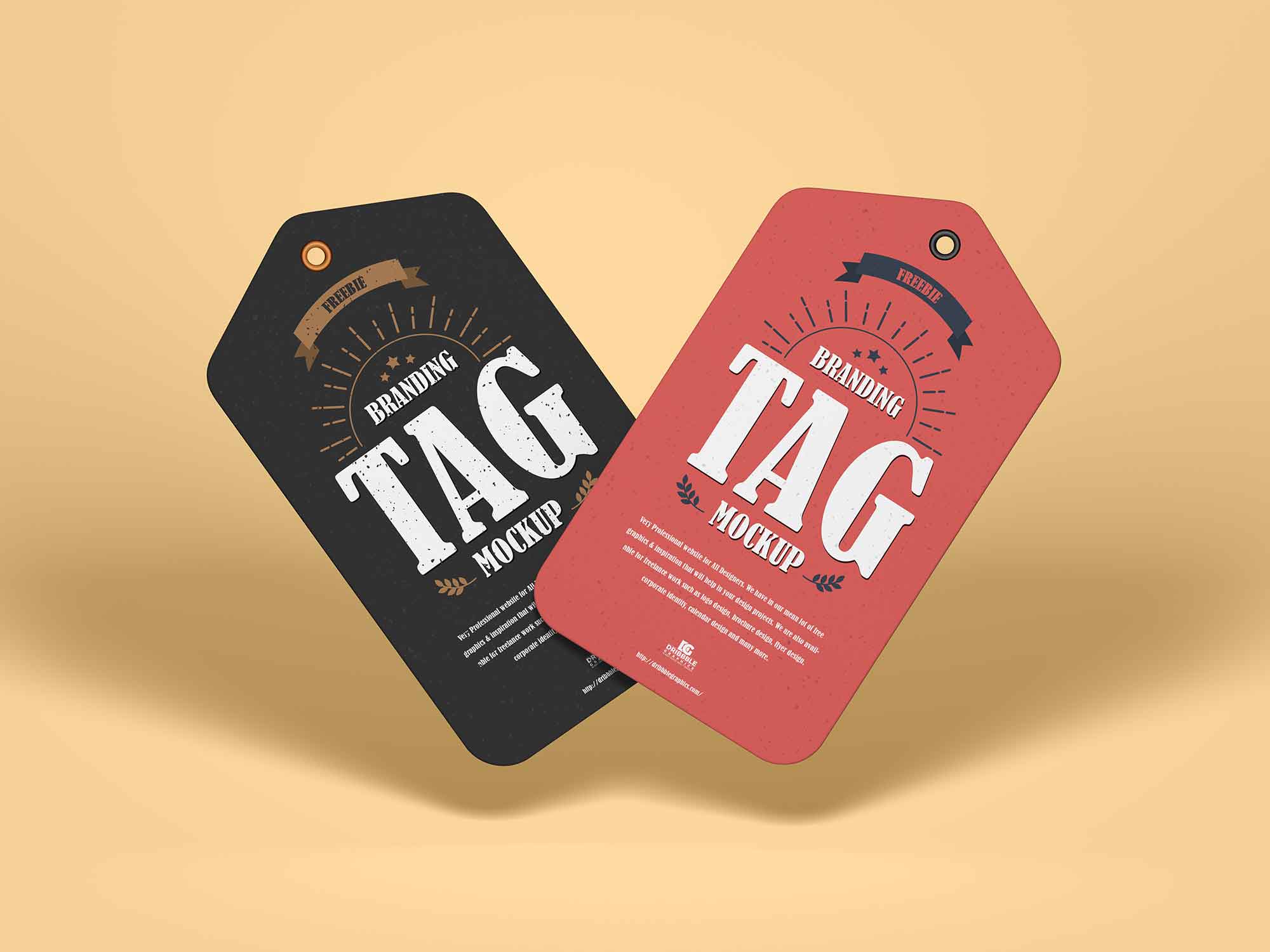 Floating Tags Mockup