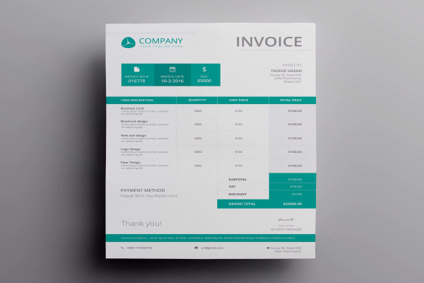 Company Invoice Template