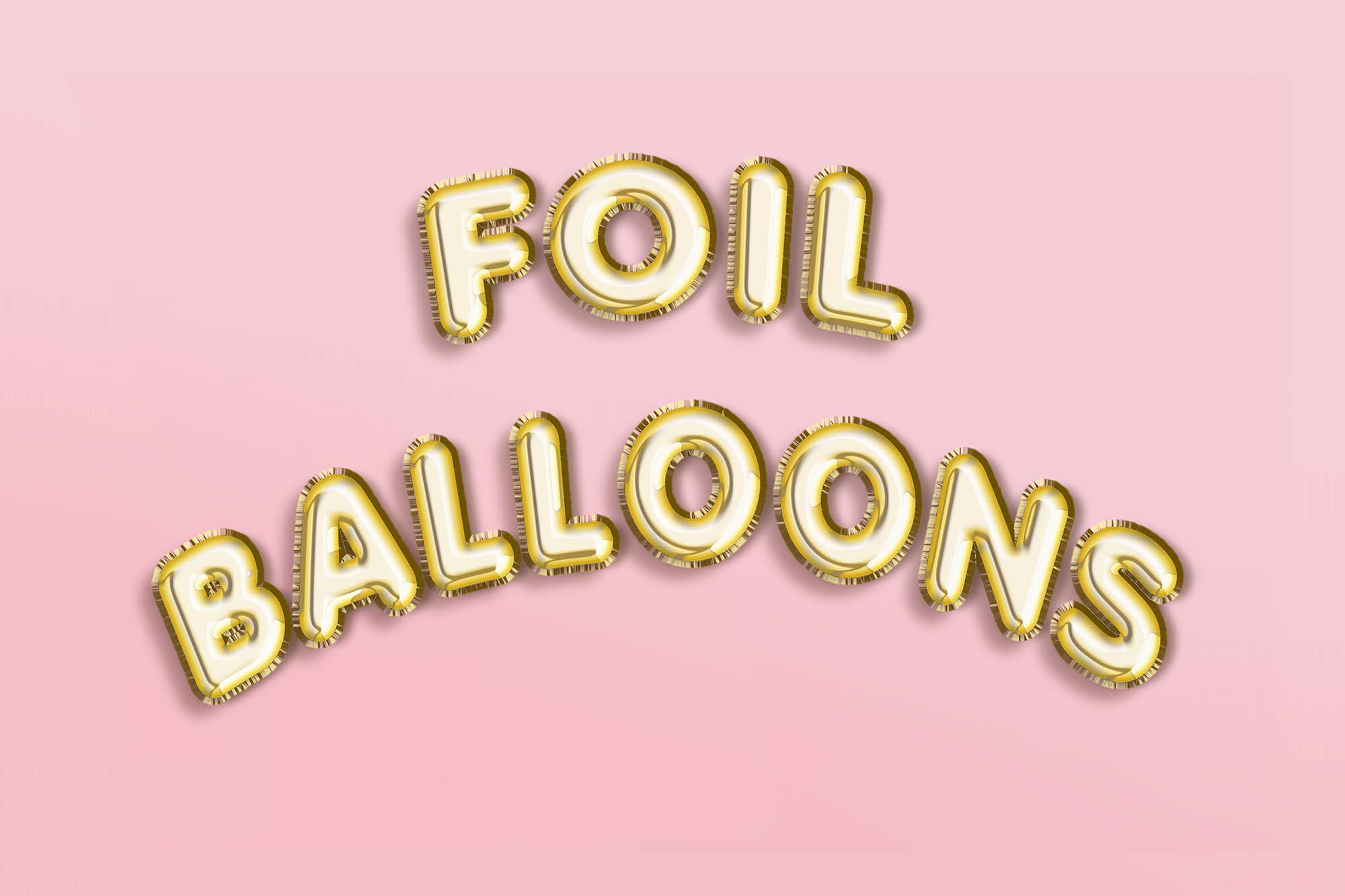 Foil Balloon Text Effect