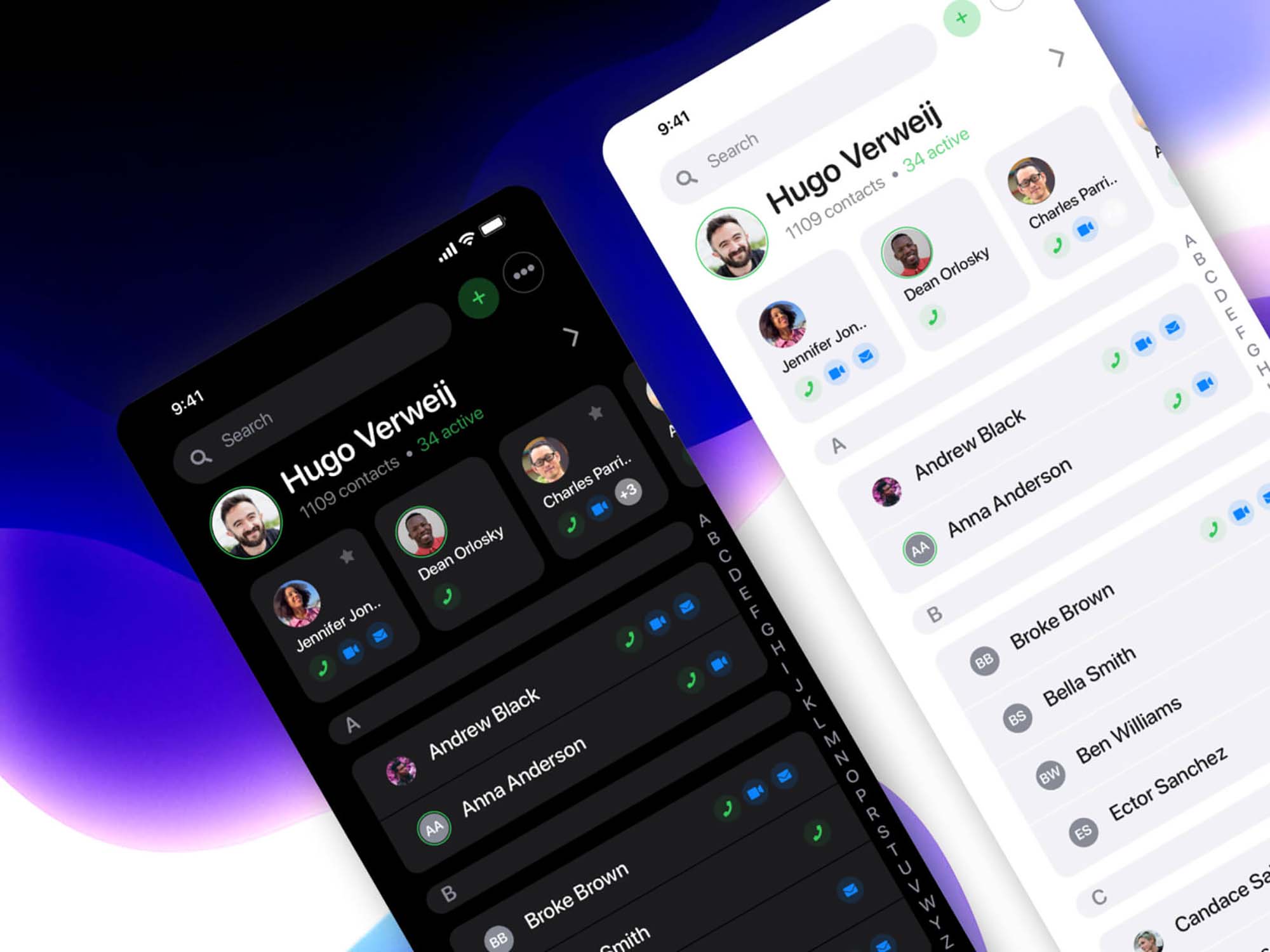 Contacts App UI Kit Template