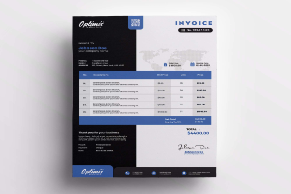 A4 Professional Invoice Template
