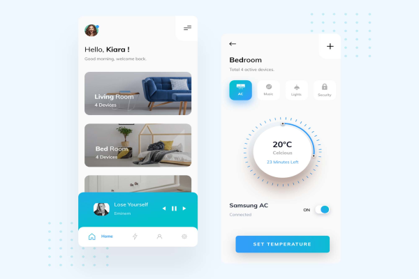 Smart Home Mobile App UI Template