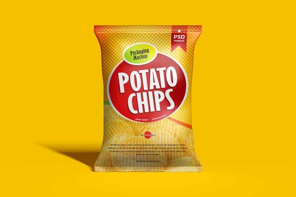 Chips Packaging Bag Mockup