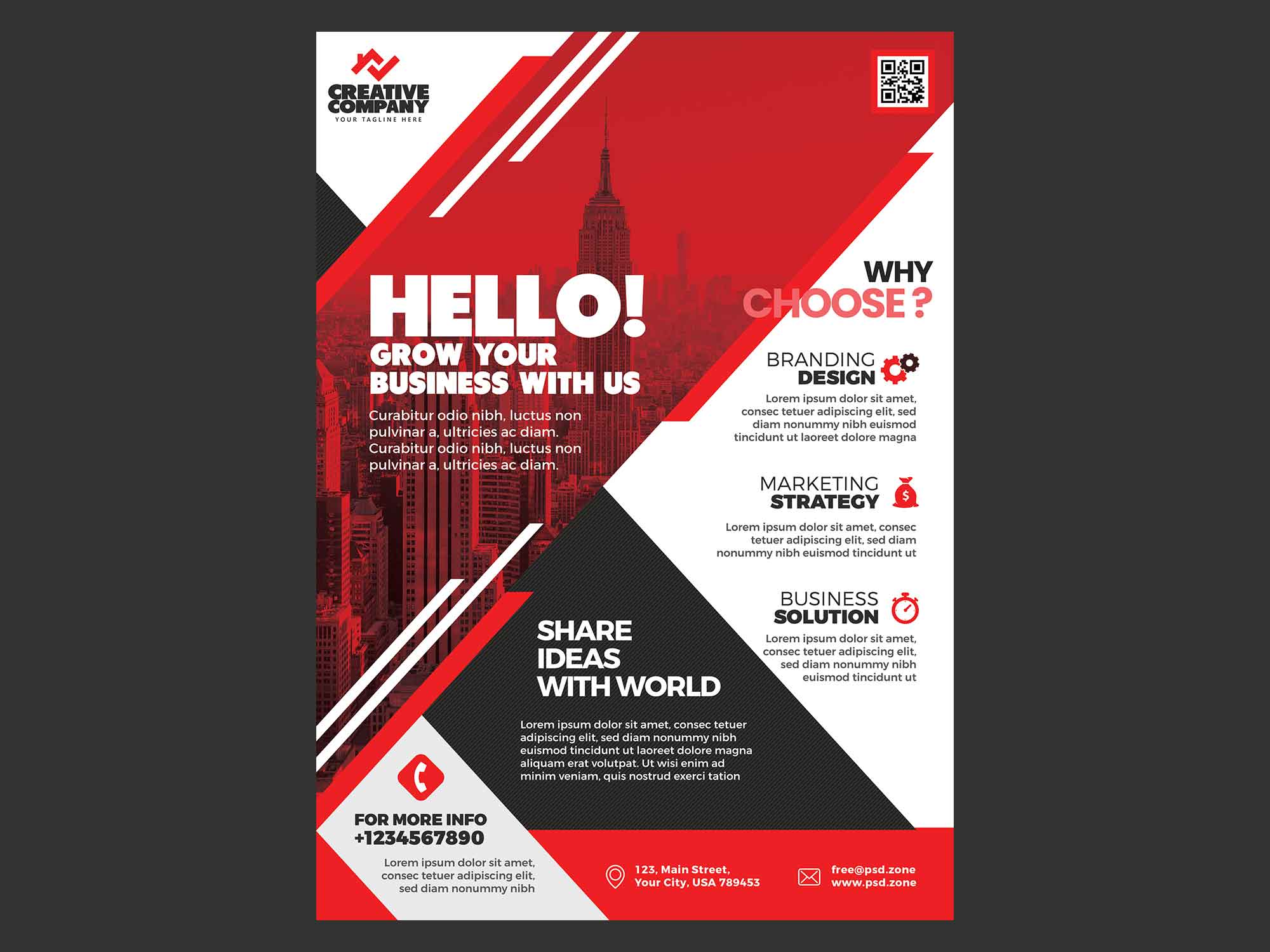 Corporate Flyer Template  PSD  Free Download  iMockups In Flyer Design Templates Psd Free Download