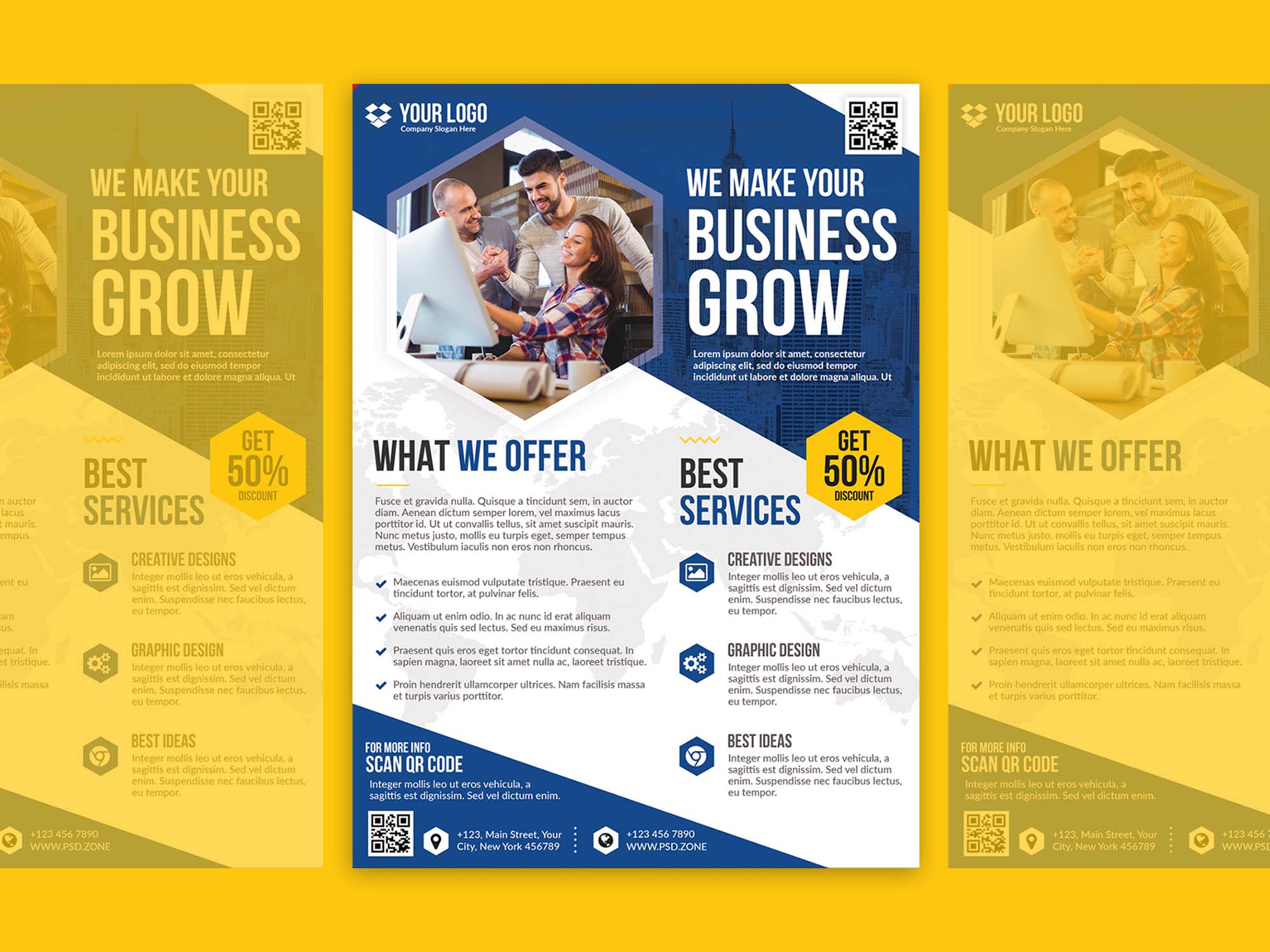Business Flyer Template  PSD  Free Download  iMockups With Free Downloadable Templates For Flyers