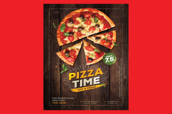 Hot Pizza Flyer Template