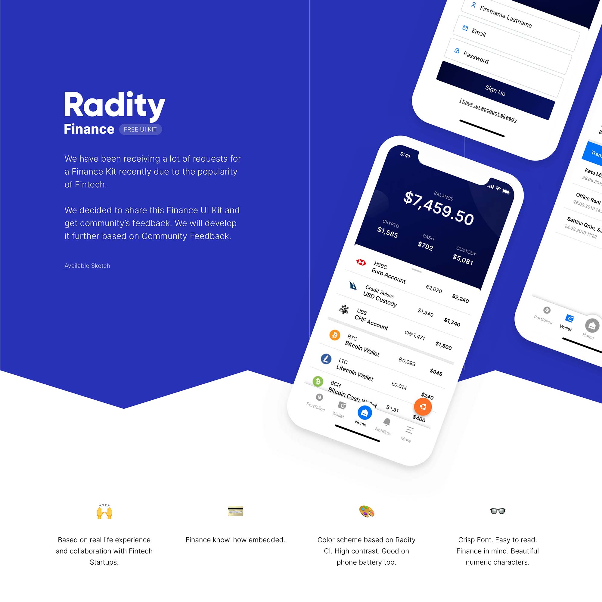 Radity Finance UI Kit