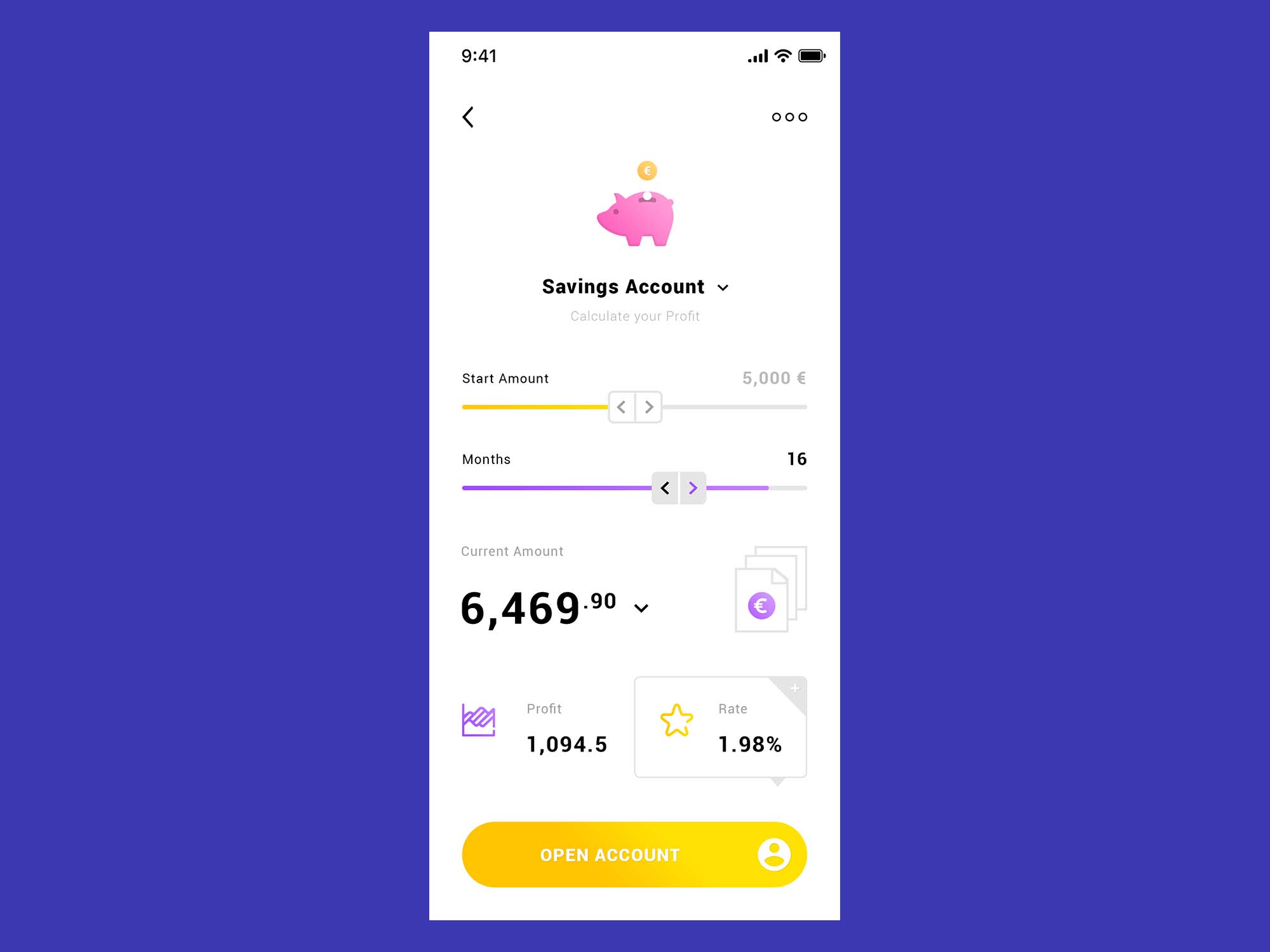 Savings Account App Template