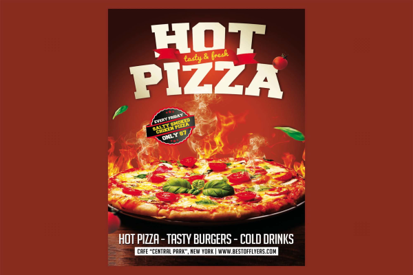 Hot Pizza Poster Template