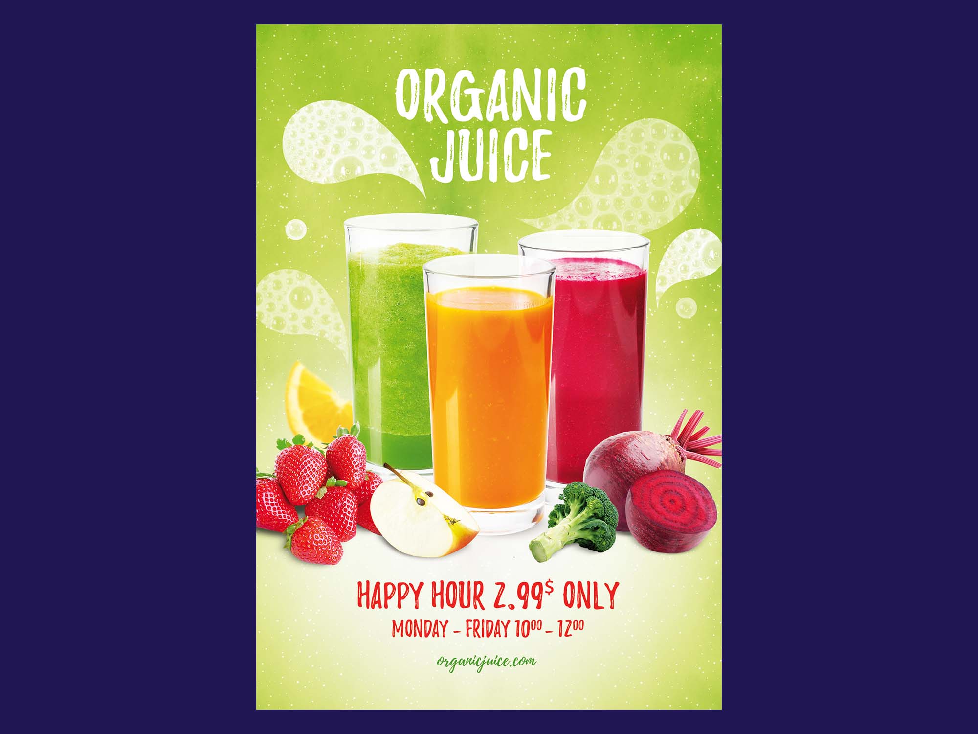 Organic Juice Flyer Template