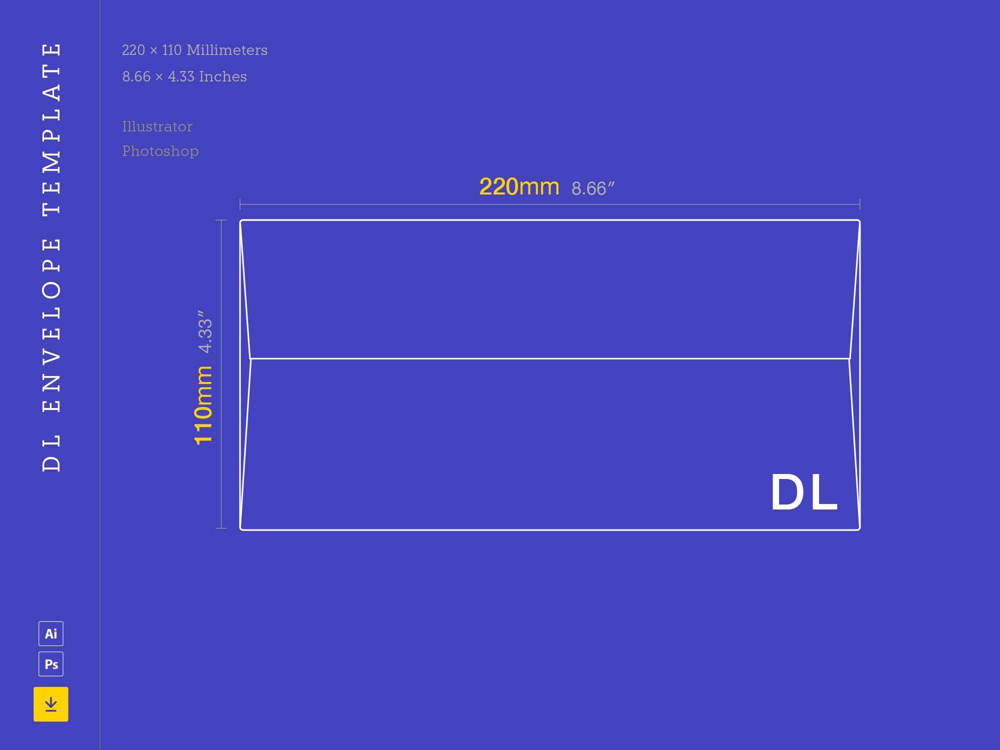 DL Envelope Template AI SVG Vector Free Download IMockups