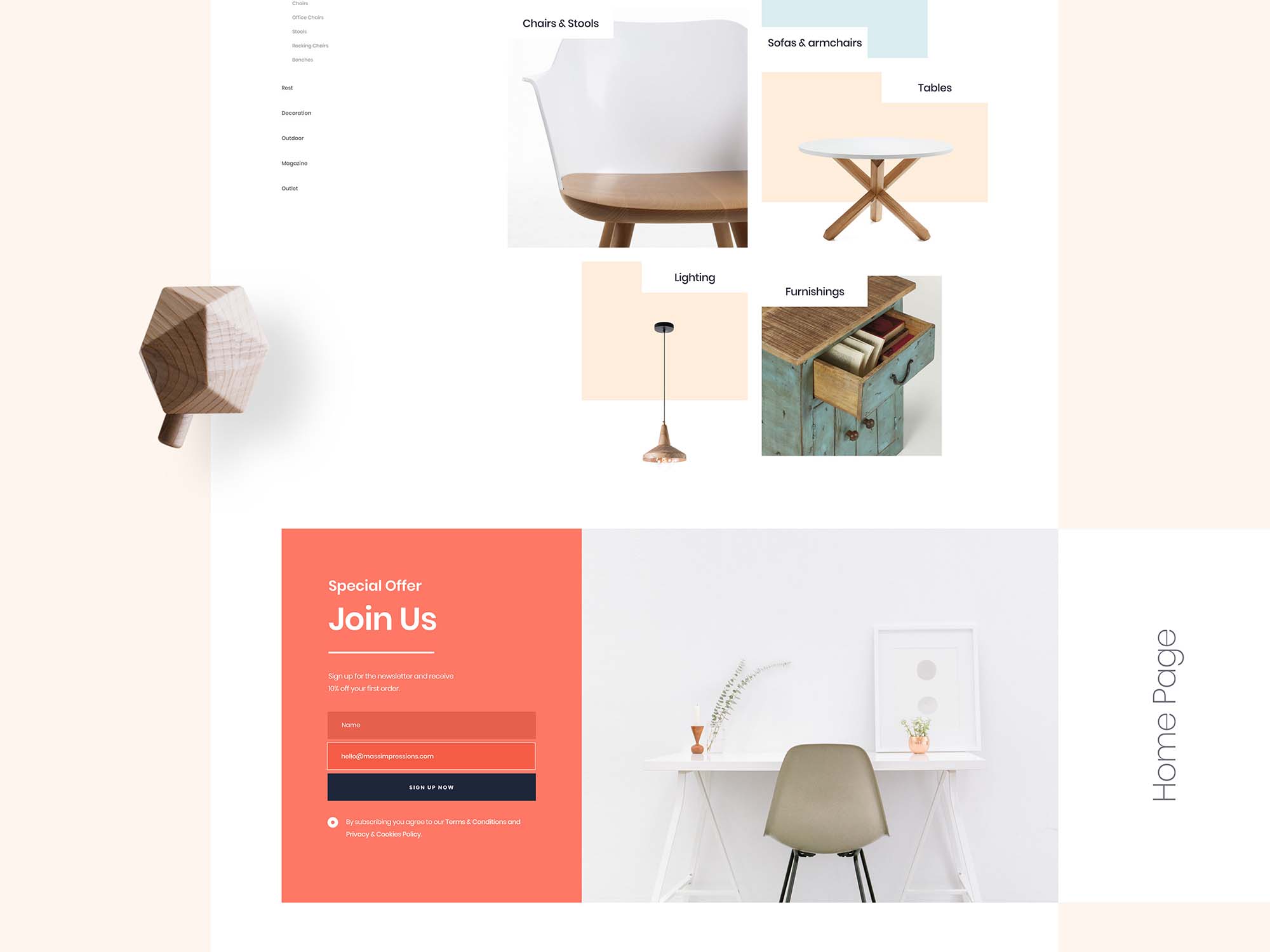 Furniture Ecommerce App  AdobeXD Freebie  FreebiesUI