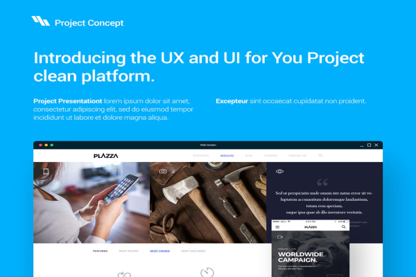 Project Showcase UI Design Template