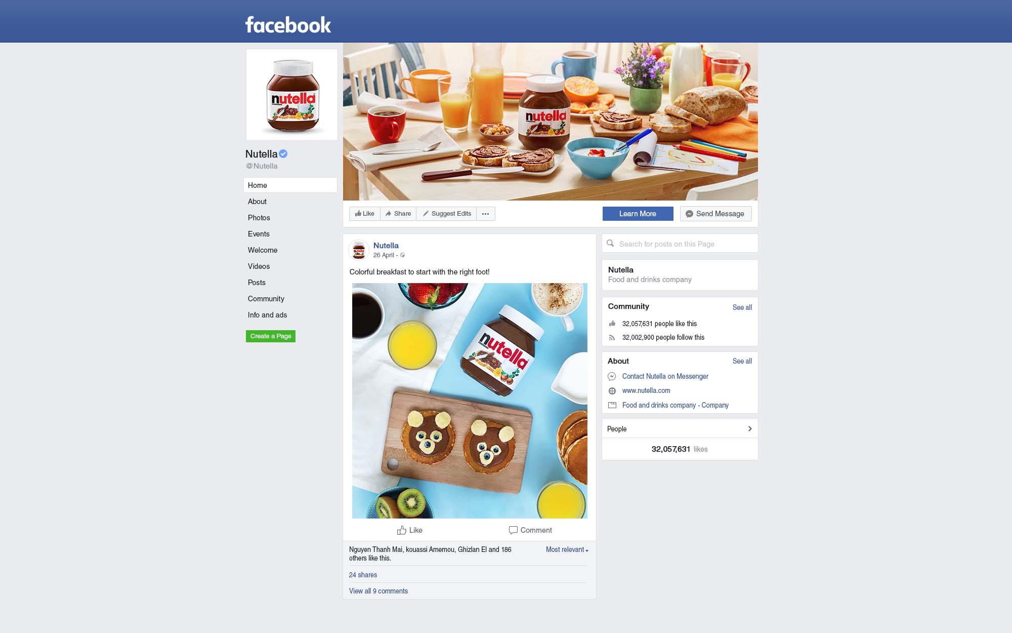 Facebook Business Profile Page Mockup