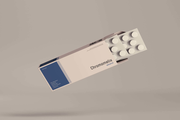 Pill Box Packaging Dark&White Mockup