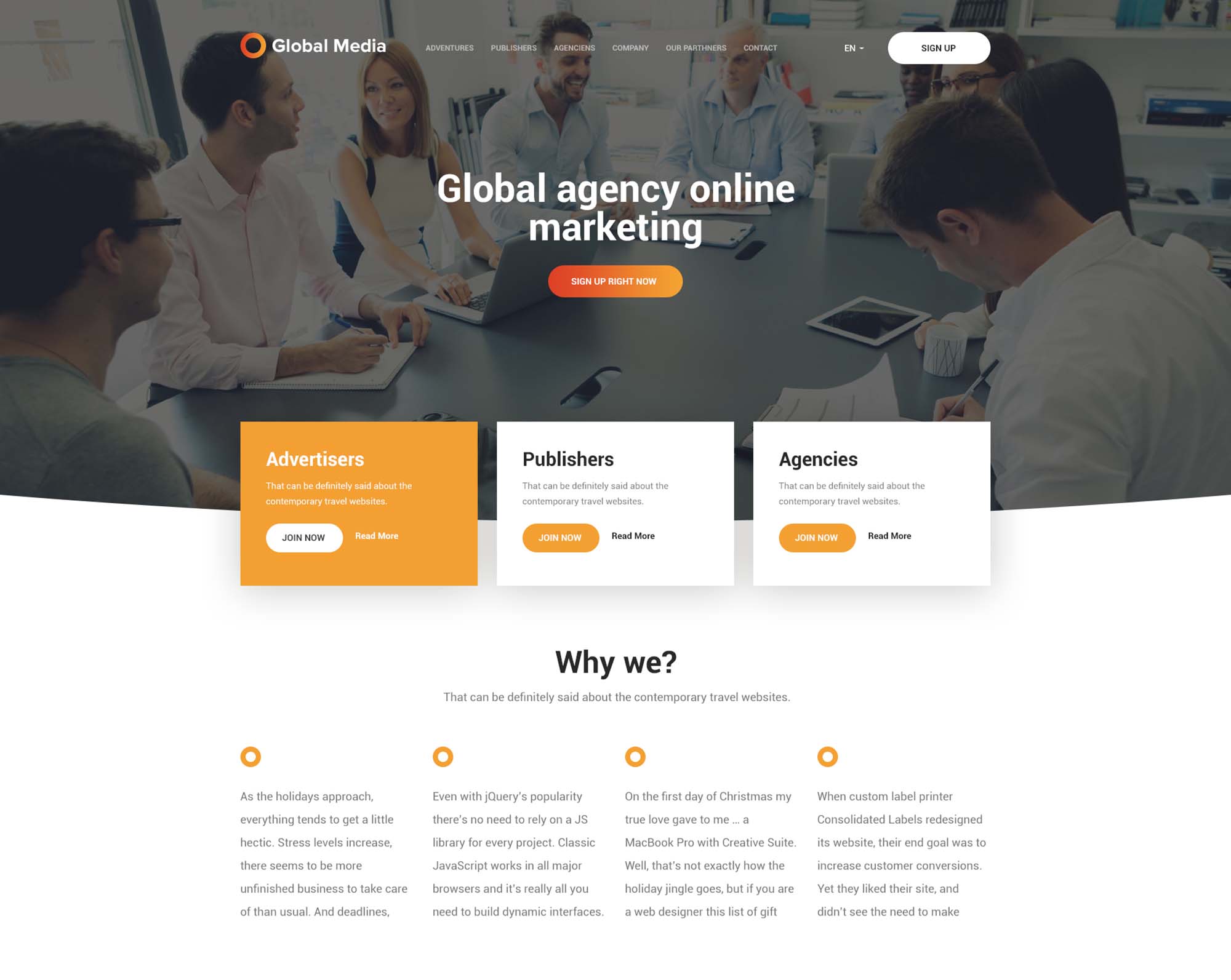 Global Media Website Template  PSD  Free Download  iMockups For Business Website Templates Psd Free Download