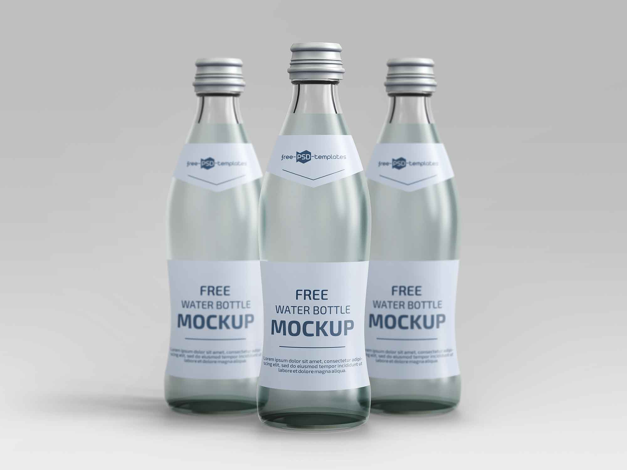 Water Bottles Mockup