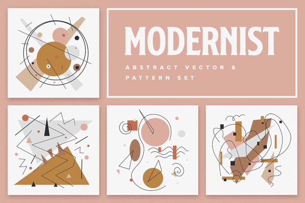 Modernist Abstract Vector Patterns