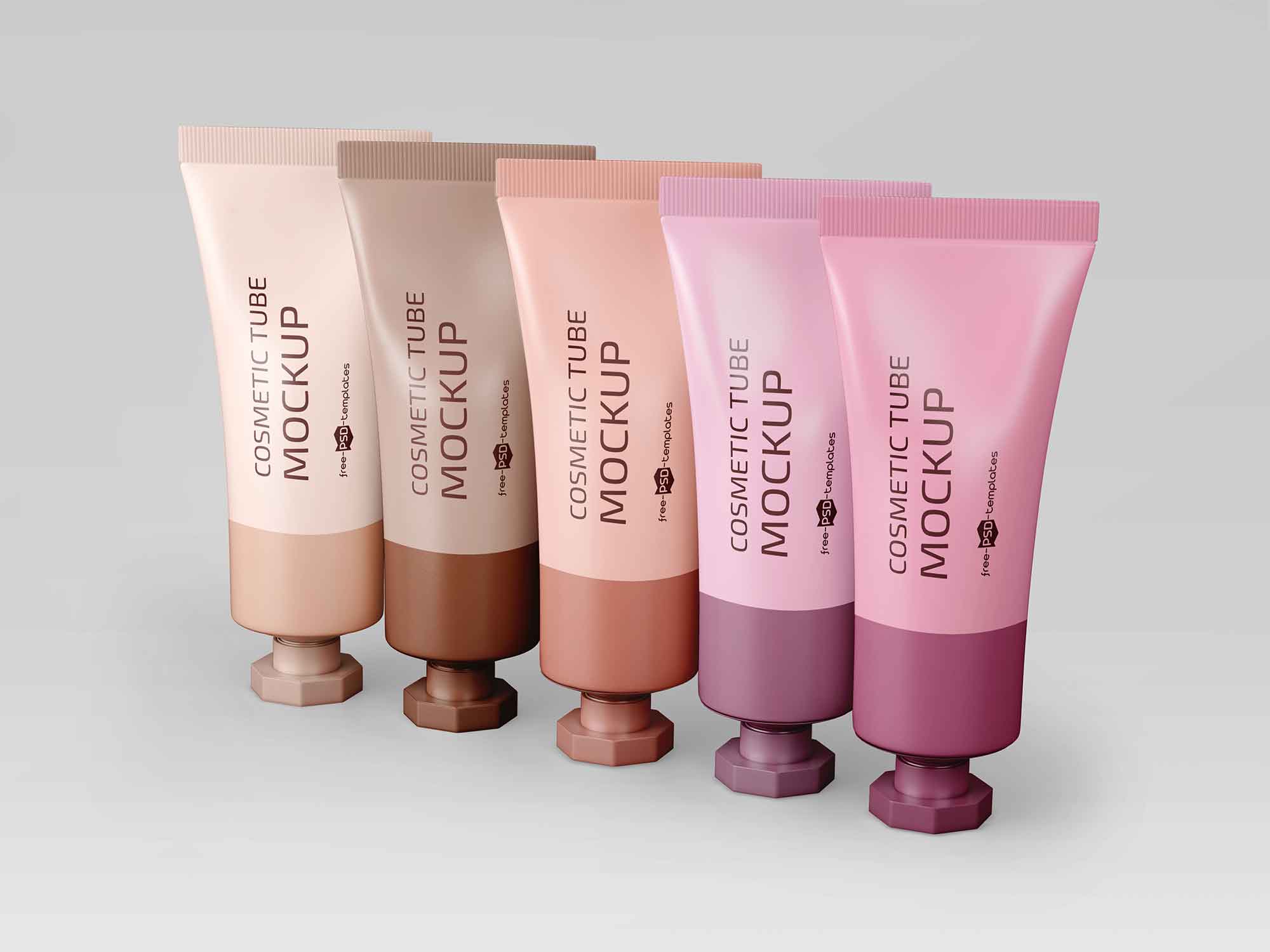 Download Cosmetic Tubes PSD Mockup (Free) by Free PSD Templates