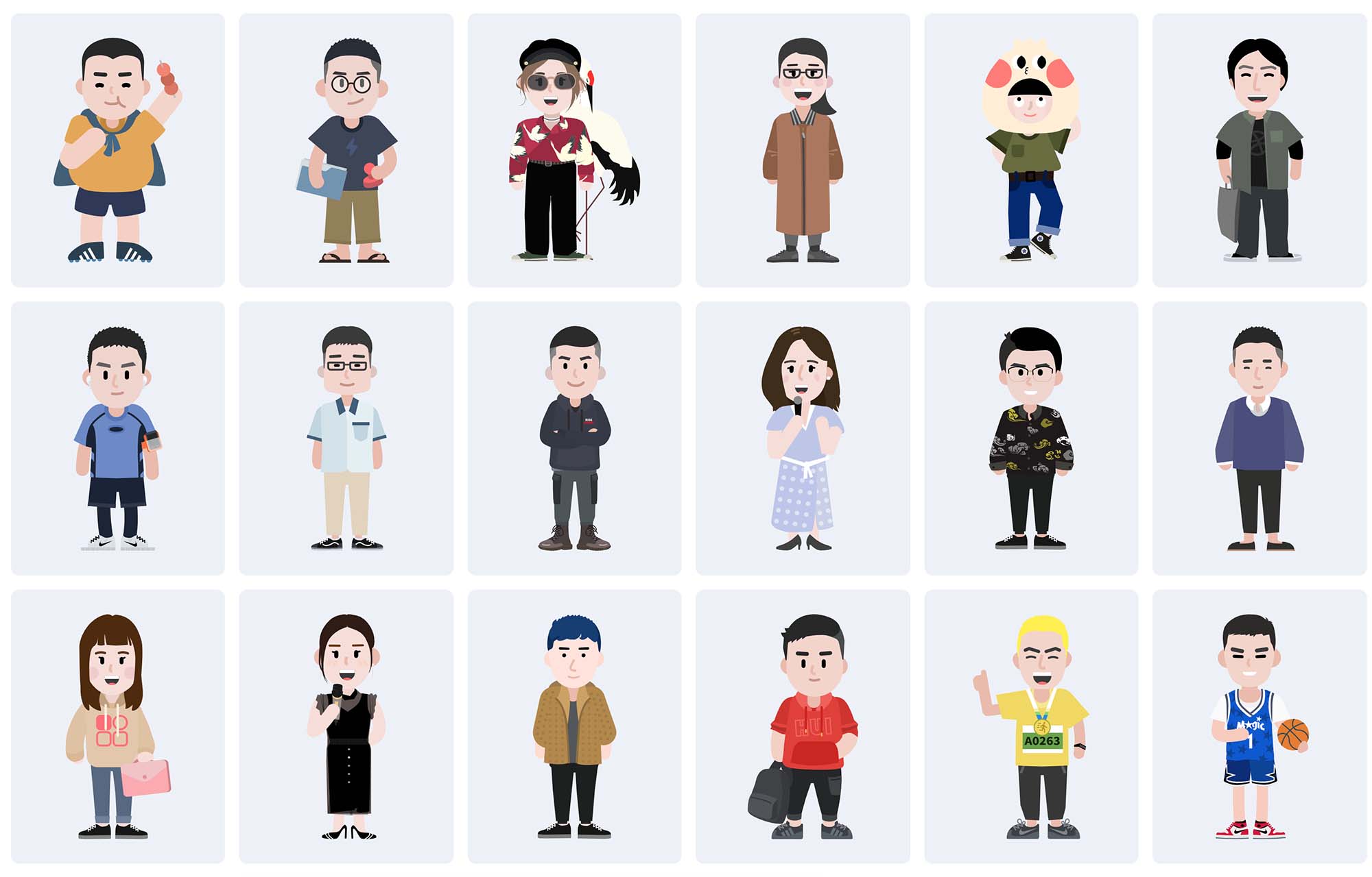100 Cartoon Characters | Figma | Free Download | iMockups