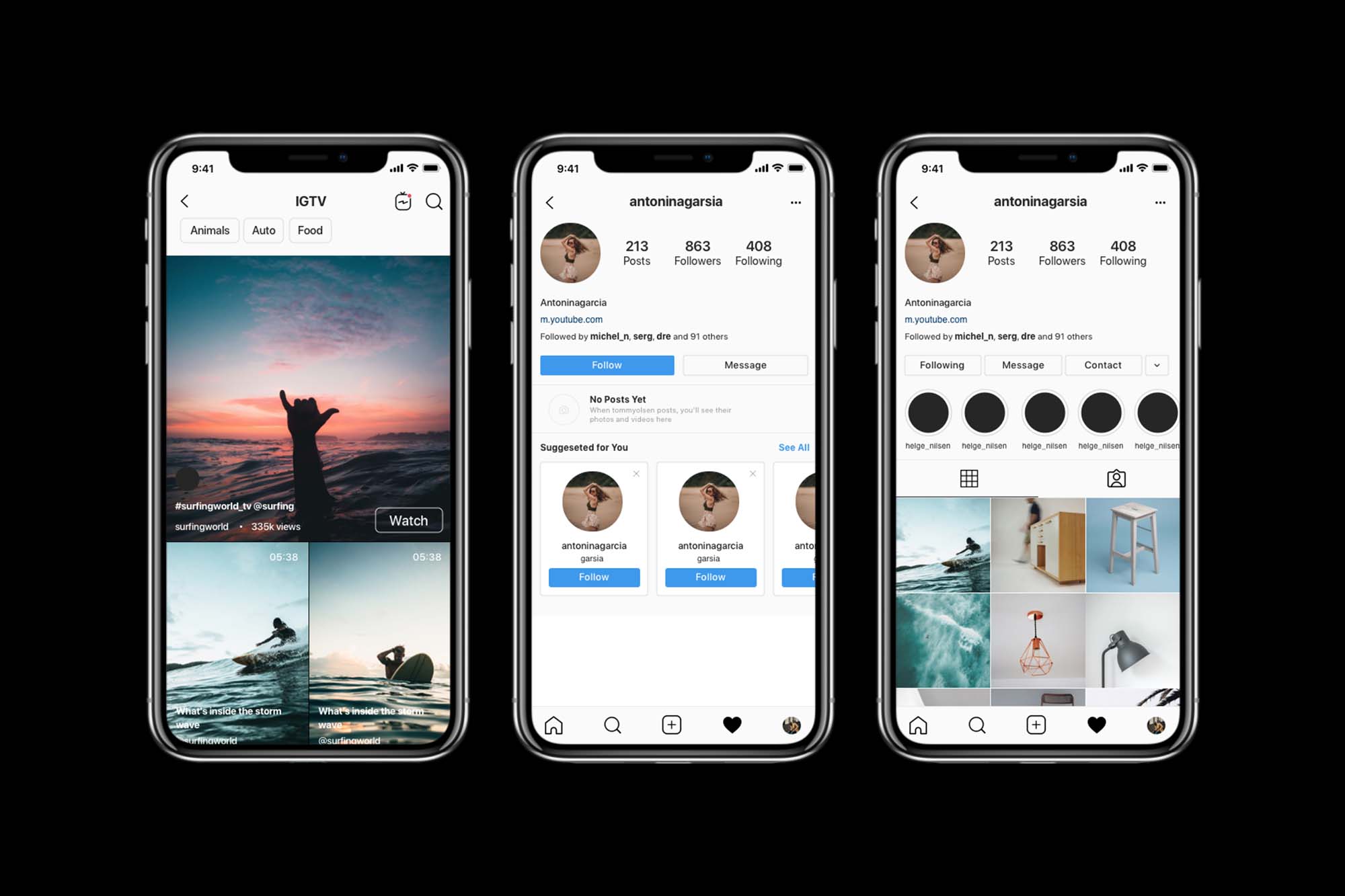 Instagram Mockup 2020 PSD, Sketch, Figma (Free) by Code Market