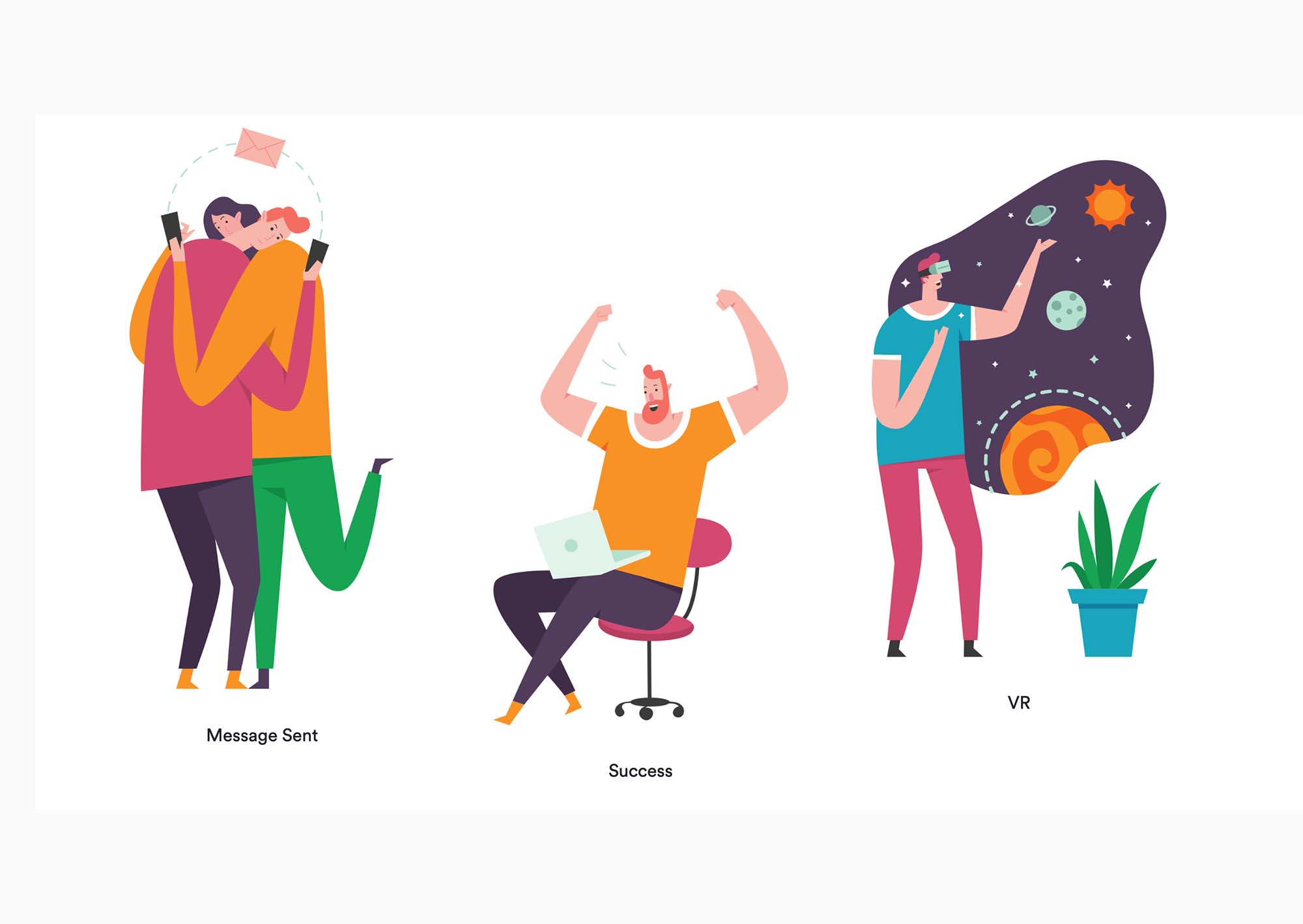 Whoosh Multipurpose Illustrations for Design Projects