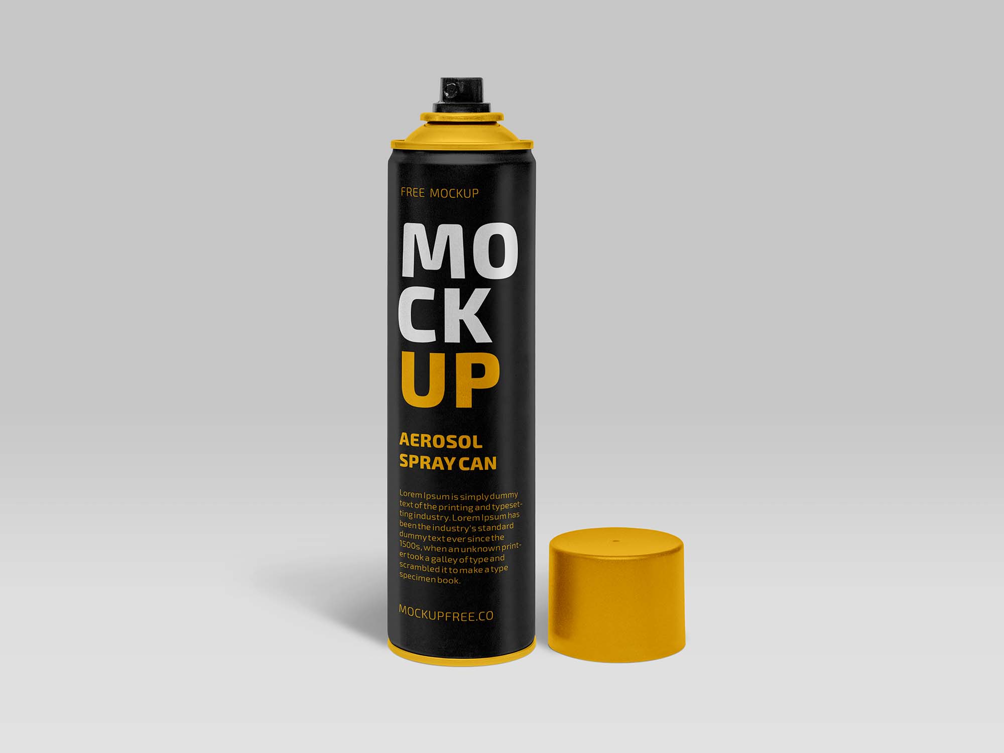 Aerosol Spray Can Mockup