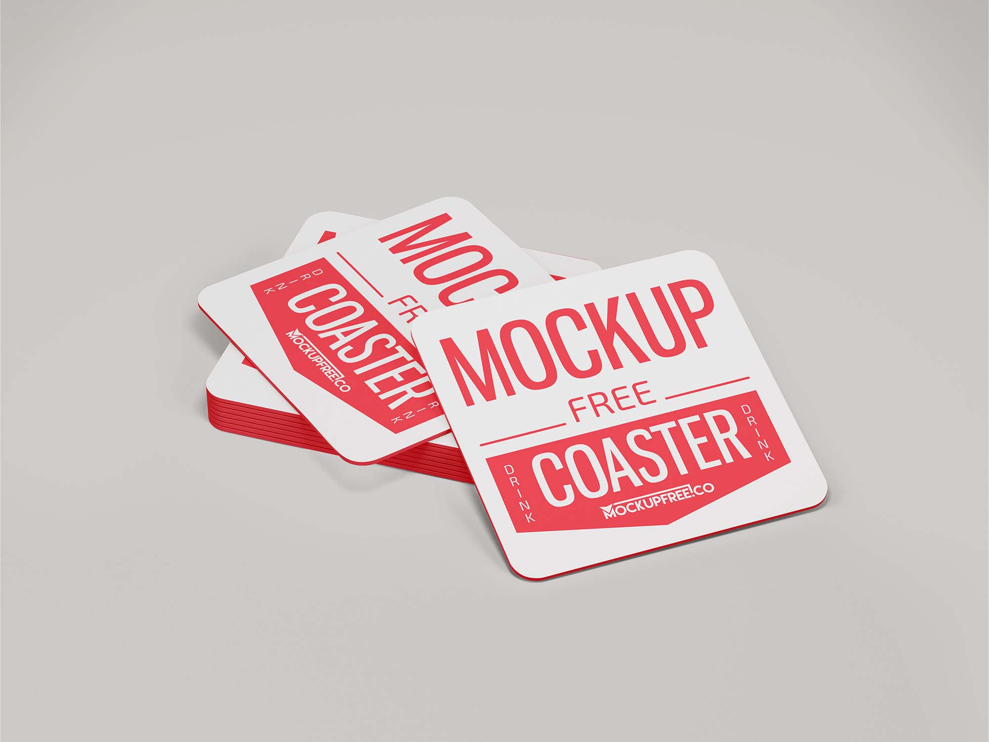 Paper Drink Coaster Mockup