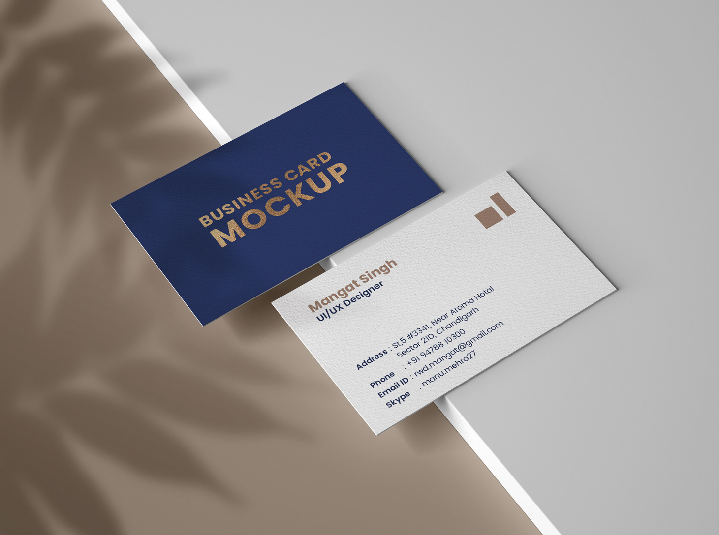 Personal Business Card Mockup