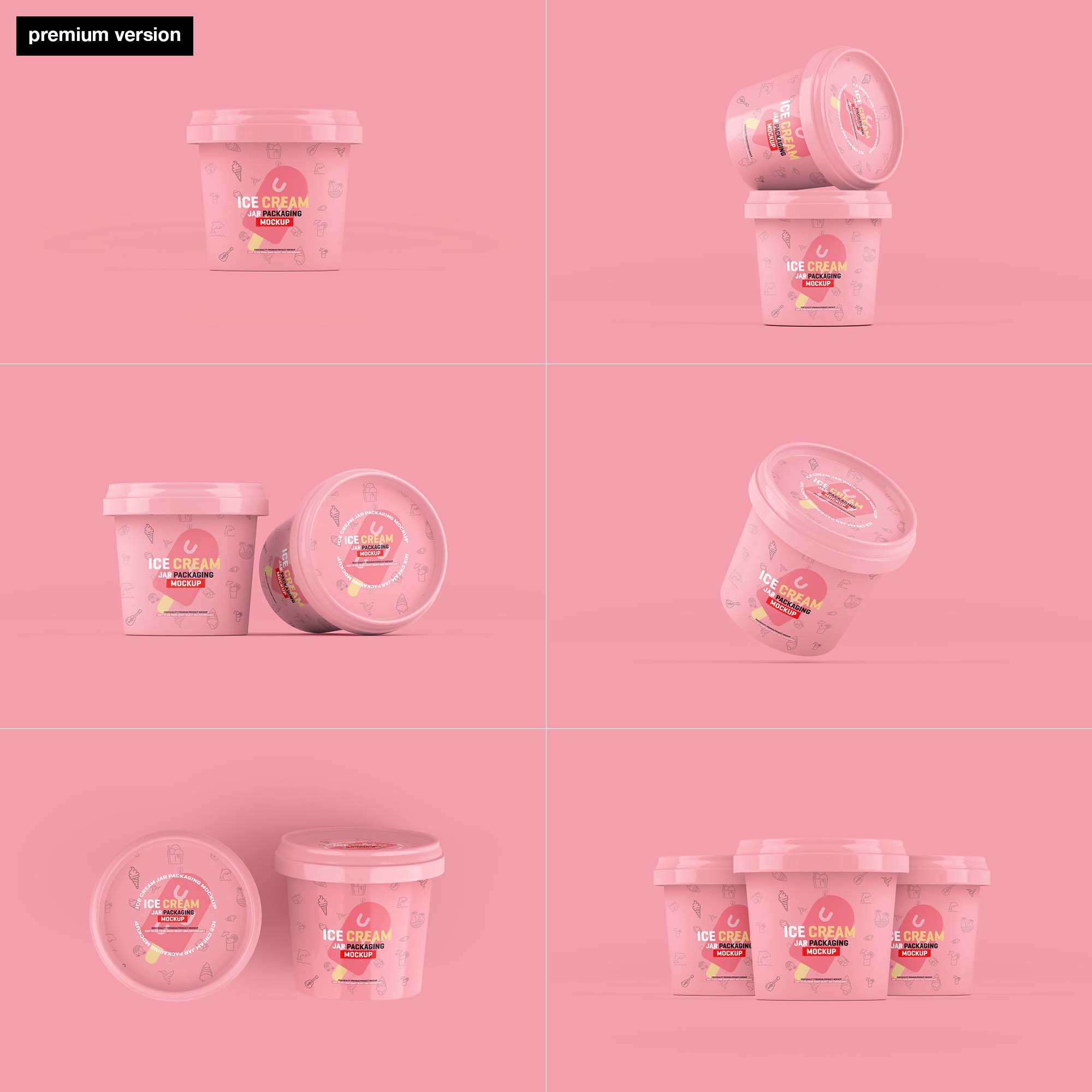 Download Ice Cream Jar Packaging Psd Mockup Free By Toasin Studio