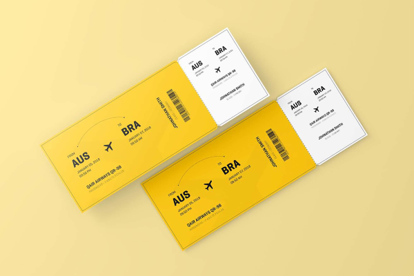 2 Event Tickets Mockup