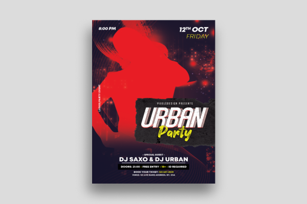 Urban Party DJ Flyer Template
