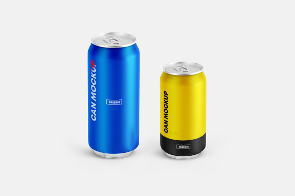 Realistic Cans Mockups