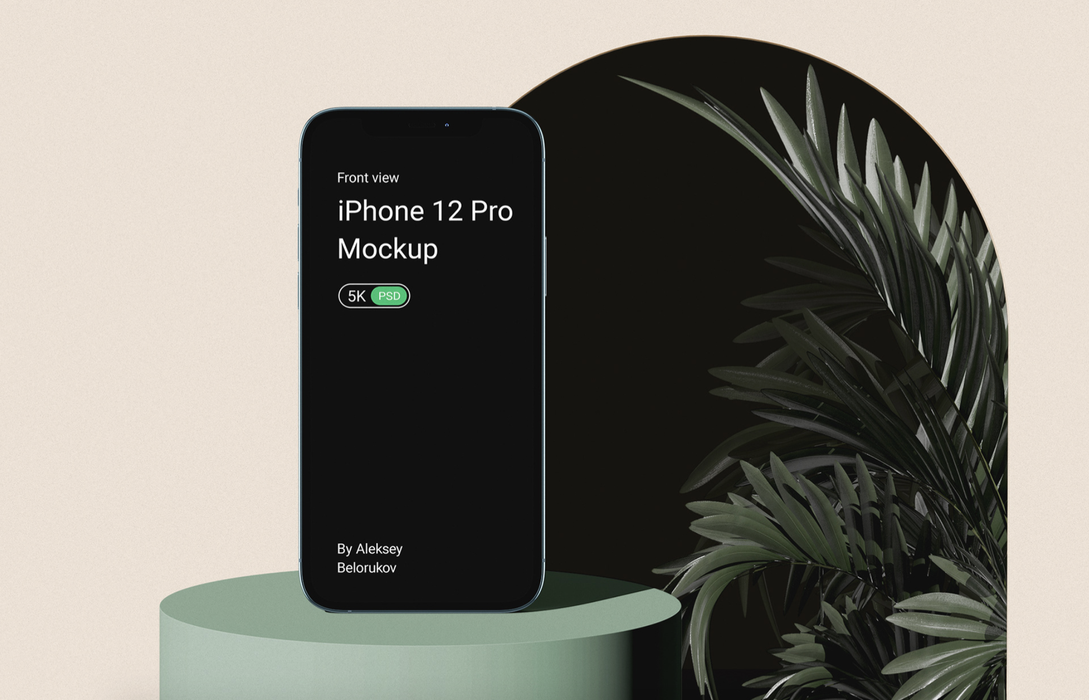 iPhone 12 Pro iPhone with Plant Mockup