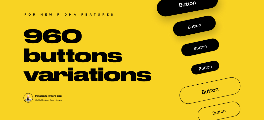 1000 Buttons Variants in Figma Set